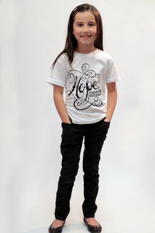 Use this Youth Sized 'Hope Changes Everything' T-Shirt for your next Fundraiser. 